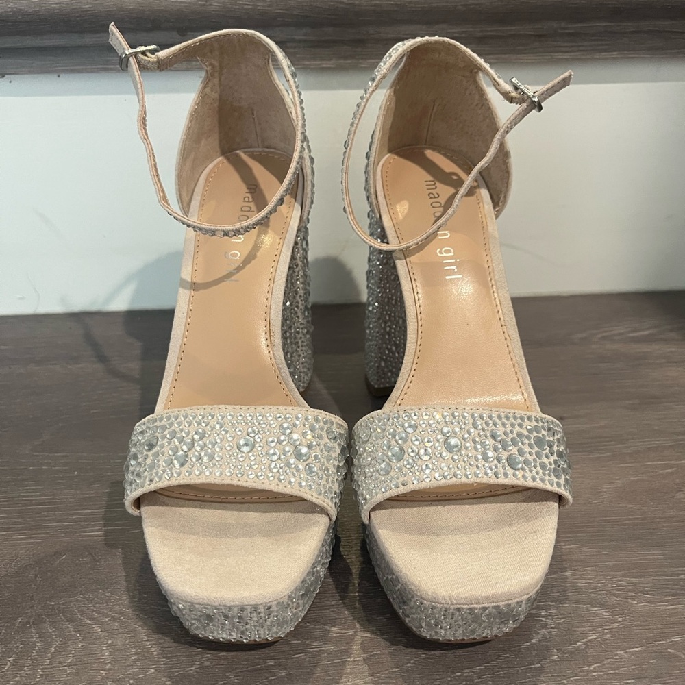 Silver high heels